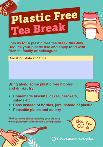 plastic free tea break poster