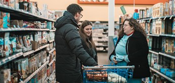 three people shopping